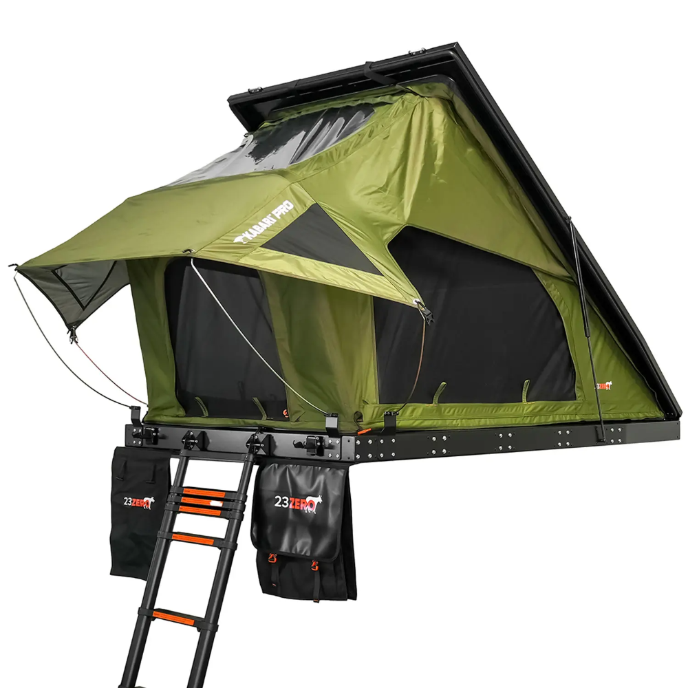 23Zero Kabari PRO Aluminum Clam Shell Roof Top Tent – Off Road Tents 23Zero Kabari PRO Aluminum Clam Shell Roof Top Tent – Off Road Tents