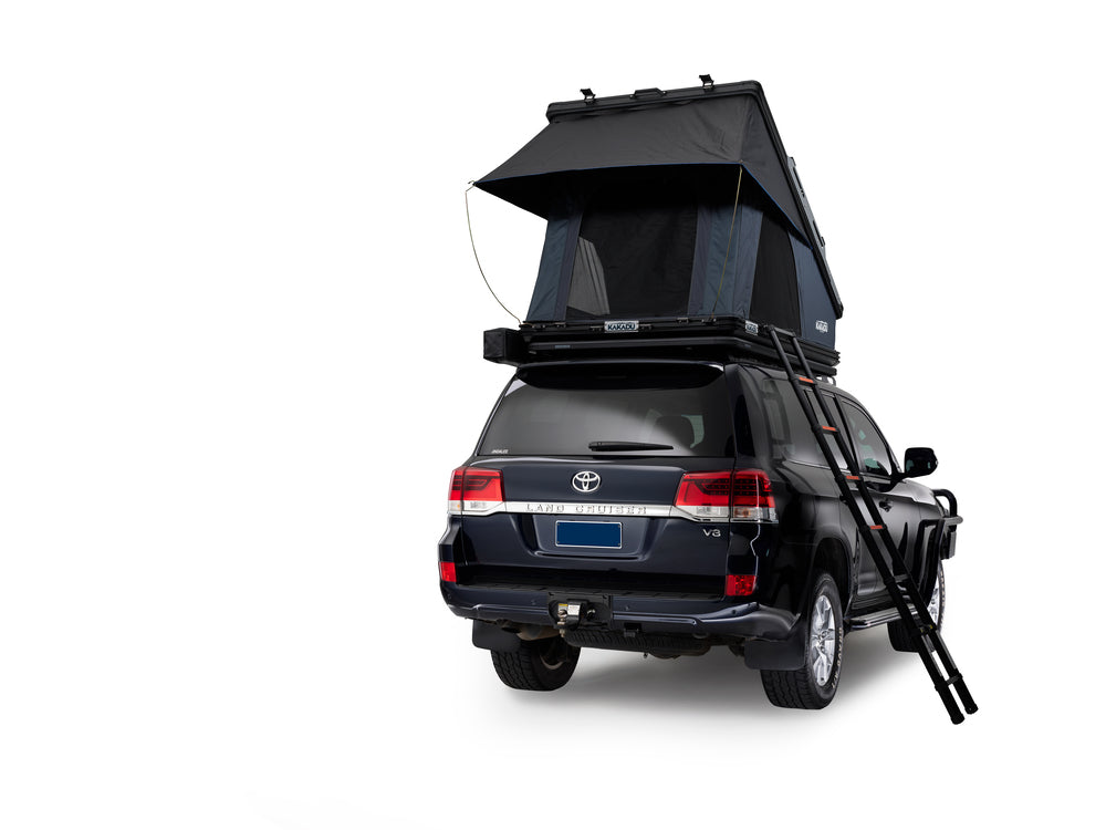 Back View Of The Open Canning Roof Top Tent