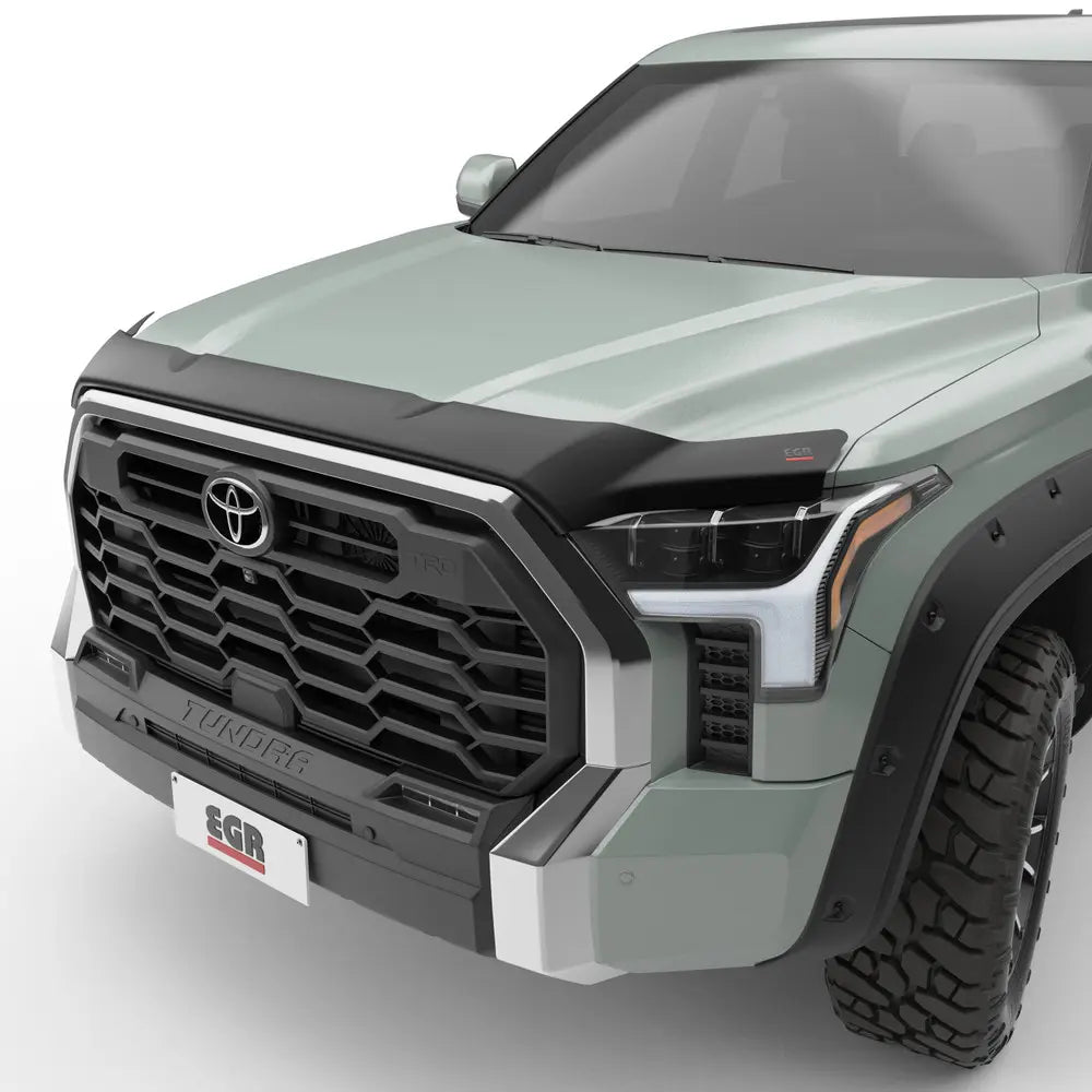 Close up view of the EGR Superguard Hood Guard For Toyota Tundra 