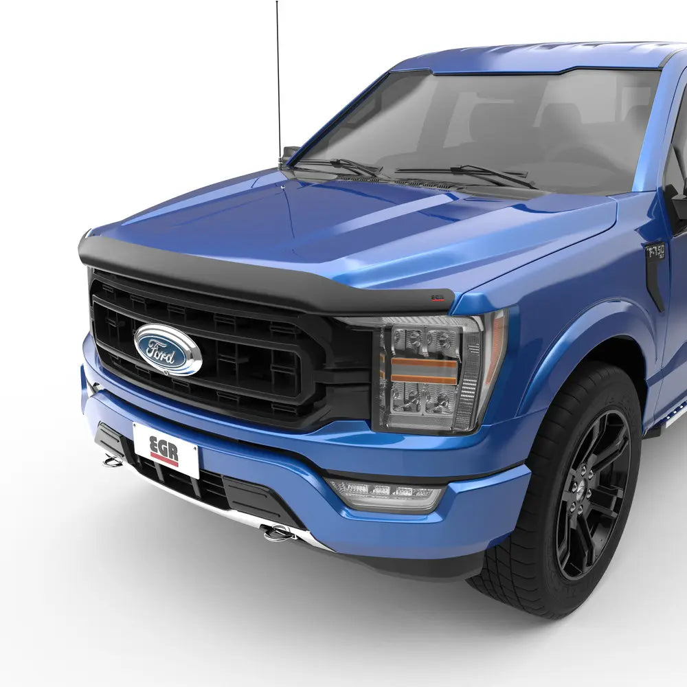 Image showing the egr hood guard mounted on ford f-150 close up
