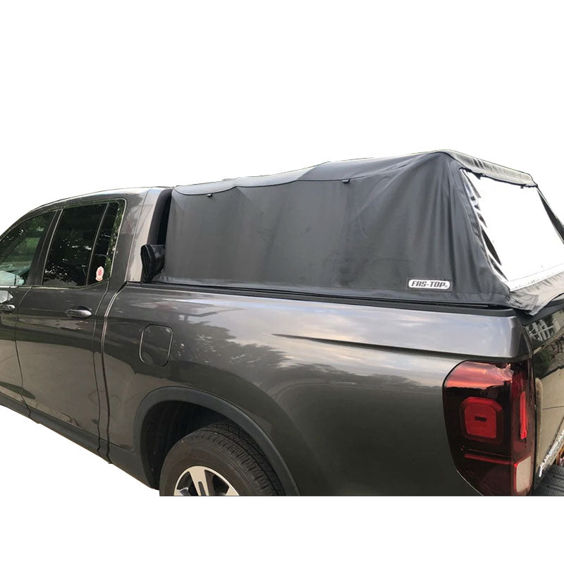 Fas-Top Solo Soft Truck Topper For Honda Side Back View