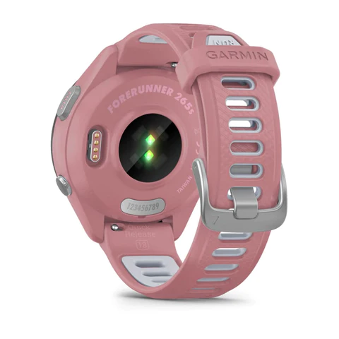 Garmin Forerunner 265s Black Bezel with Light Pink Case Sensor