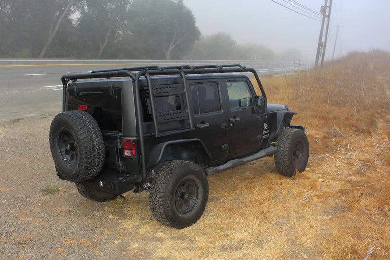 Image showing the cargo roof rack mounted on jeep wrangler JK SIDE VIEW