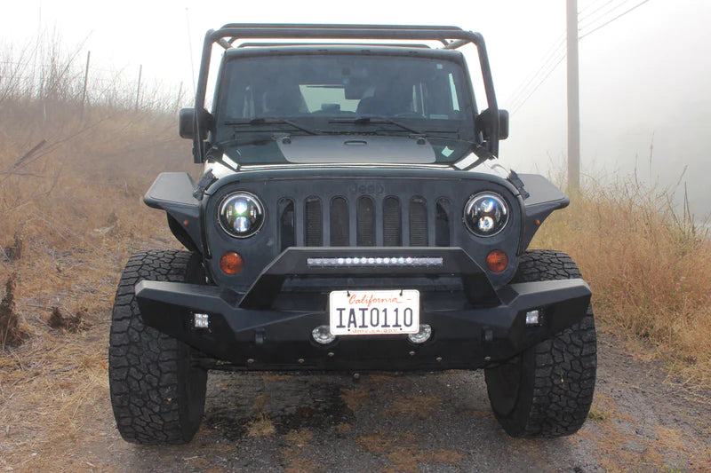 Image showing the cargo roof rack mounted on jeep wrangler JK fRONT VIEW