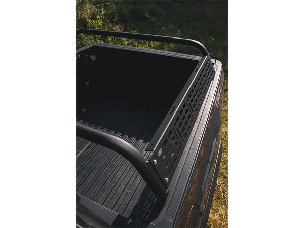 Cali Raised LED Overland Bed Bars For Toyota Tacoma 11'' with Molle Panel Side View