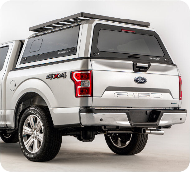 RSI Platform Rack on top of Smartcap mounted on a Ford F150
