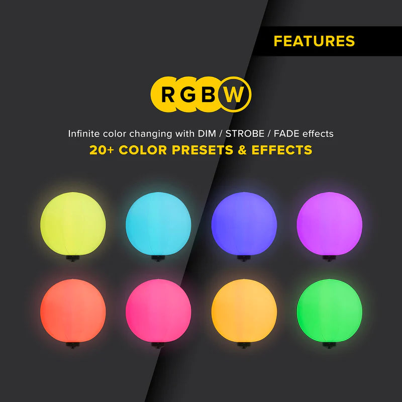 SeeDevil RGBW 100 Watt Color Changing Features