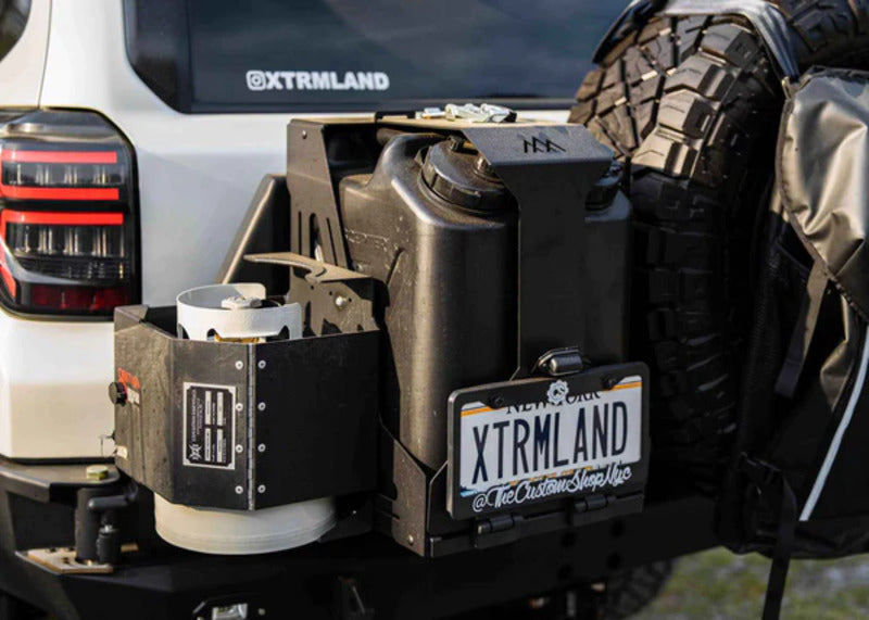 Backwoods Double Jerry Can Carrier Mounted 