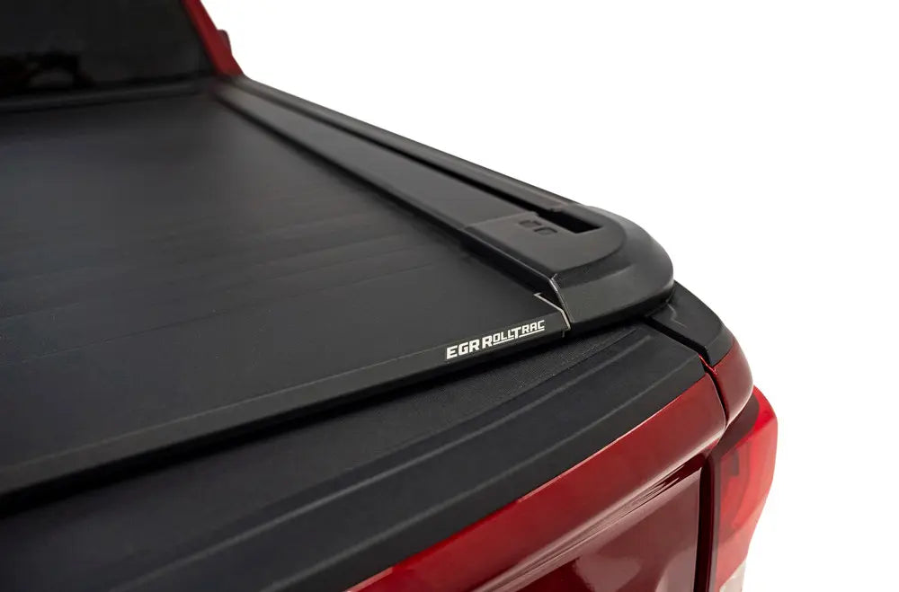Close Up View Of The EGR Chevy/GMC Electric Retractable Bed Cover