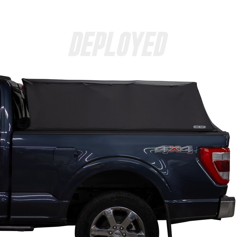 Side View Of The Installed Ford Fas-Top Solo Soft Truck Topper