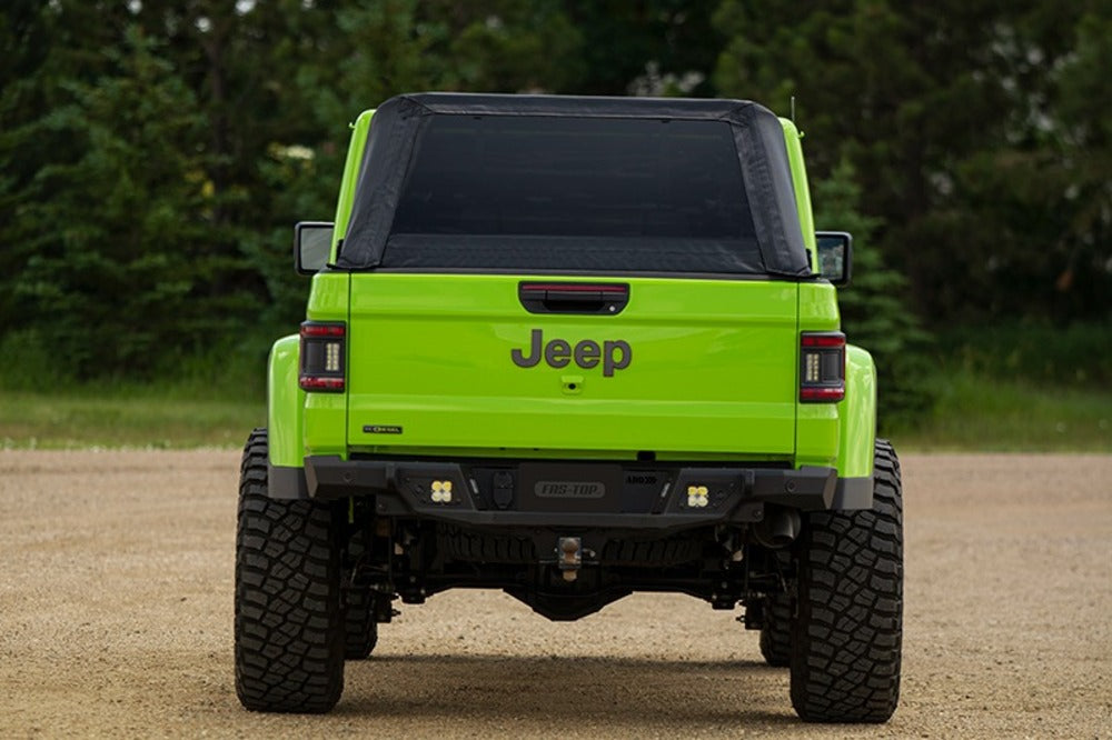 Fas-Top Traveler Truck Tonneau & Topper For Jeep Rear View