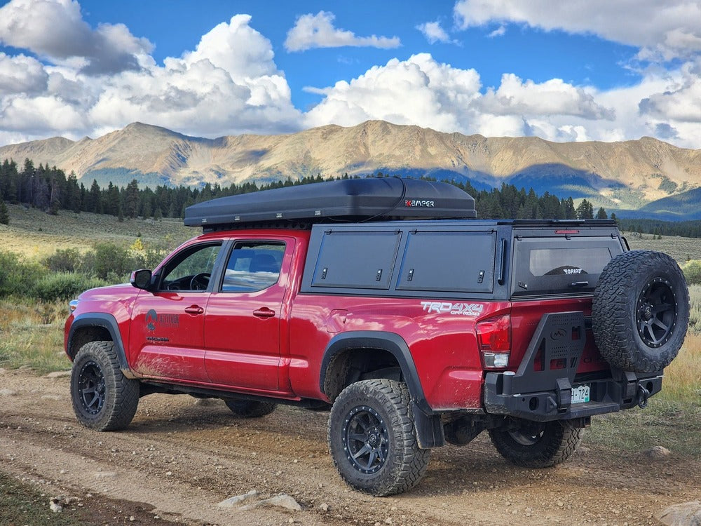 roof top tent colorado GAIA Campers Chevy Colorado Longbed Truck Cap