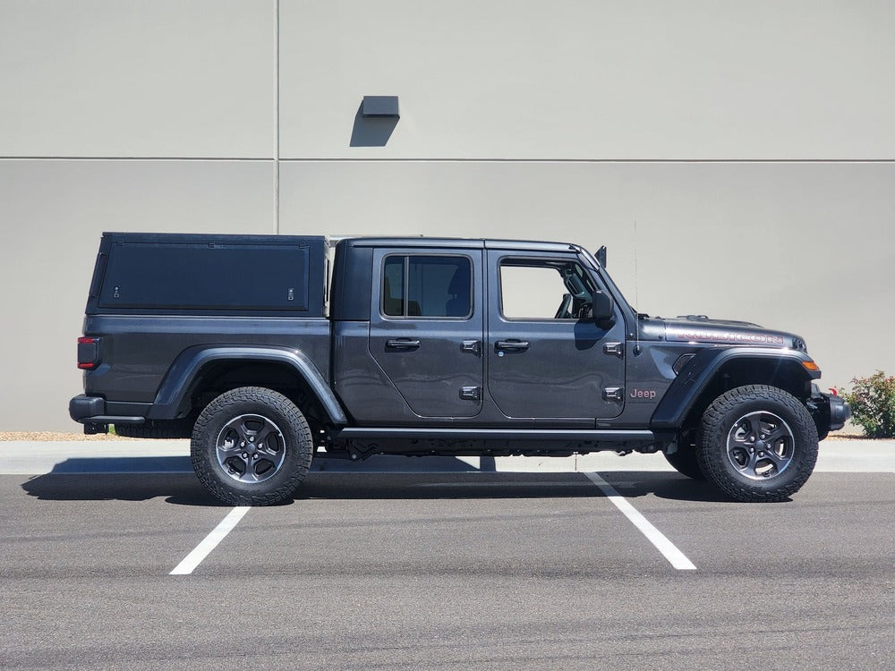 Side View Of The Installed GAIA Campers Jeep Gladiator Truck Cap