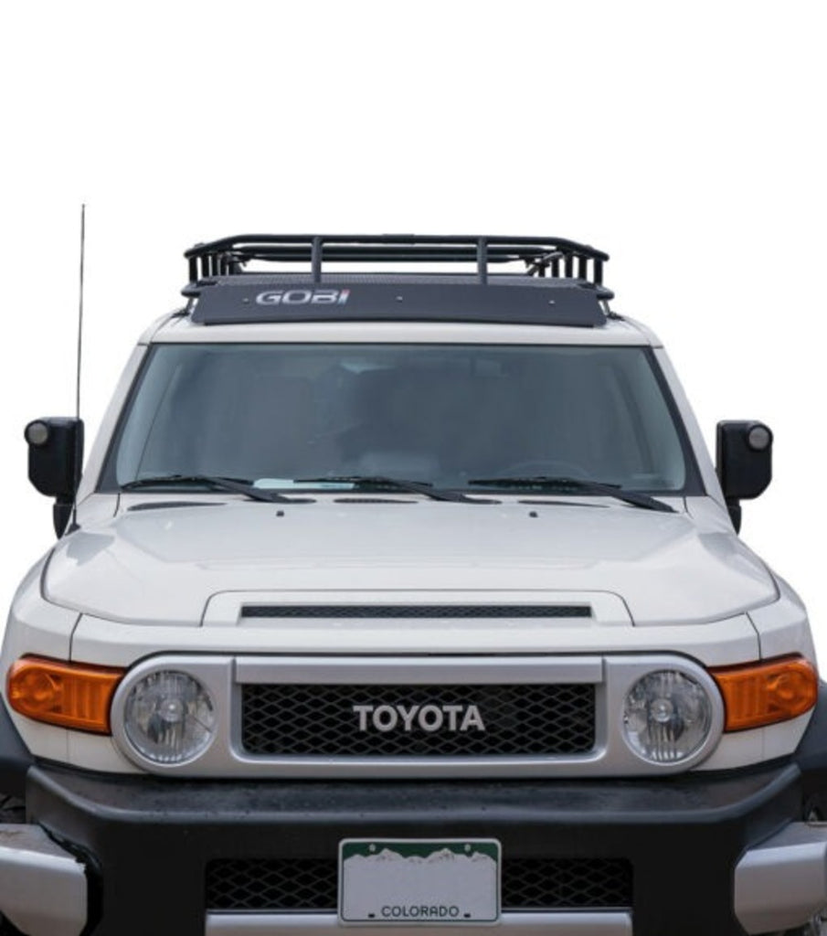 Front View Of The Installed GOBI Toyota FJ Cruiser Ranger Rack