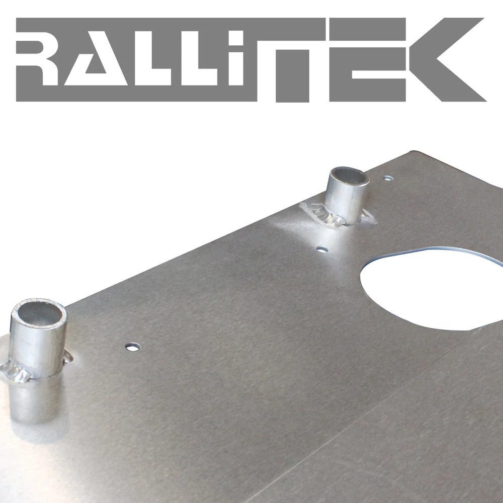 Close Up View Of The RalliTEK Subaru Forester Front Skid Plate