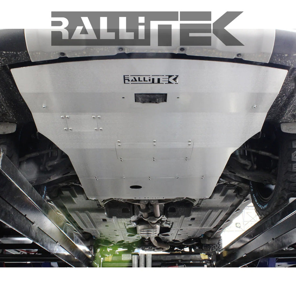 RalliTEK Subaru Outback Front & Transmission Skid Plate Kit Mounted