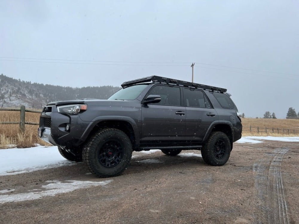 Side View Of The Mounted upTOP Overland Alpha 5th Gen 4Runner Roof Rack
