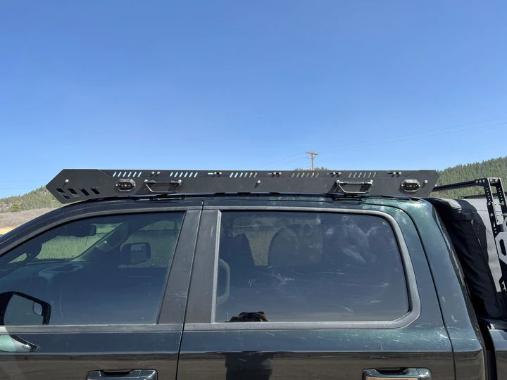 Image highlighting the stainless steel grab handle of the alpha roof rack