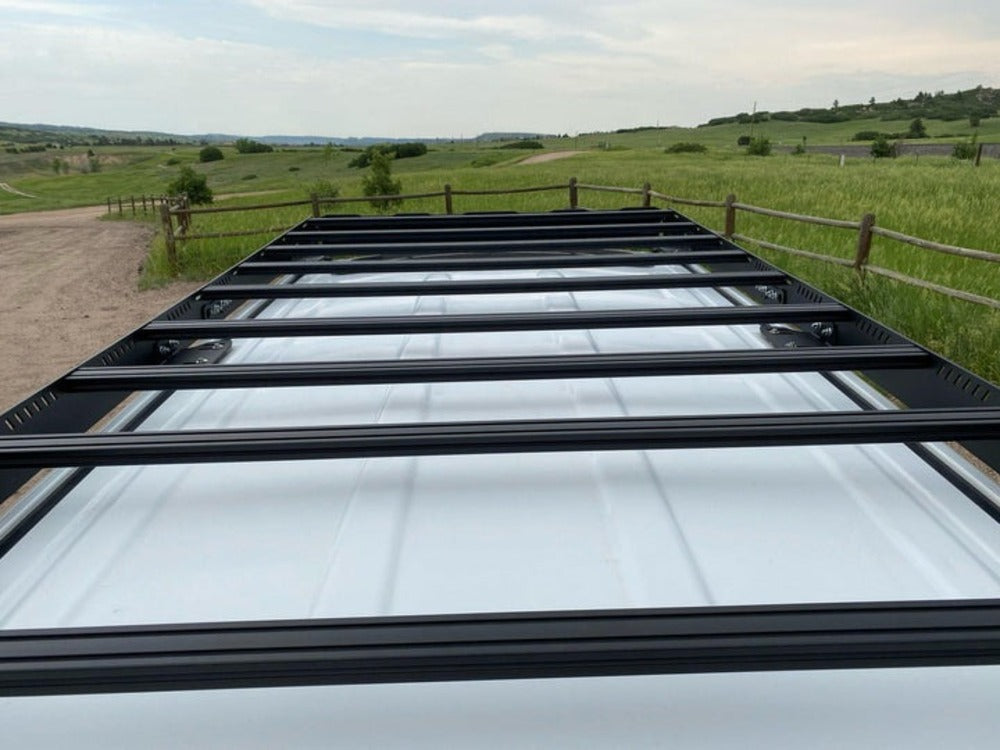 Top View Of The Crossbars On The upTOP Overland Bravo Toyota Sequoia Roof Rack