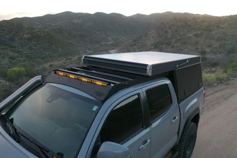 Westcott Designs Tacoma Roof Rack Mounted On A Tacoma With A Roof Top Tent On Top Of It