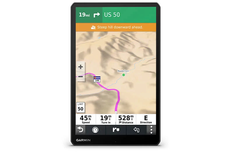 10 Inch RV GPS Navigator - Road Warnings