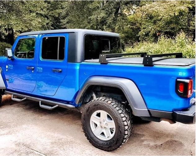Blue Jeep with BillieBars side view
