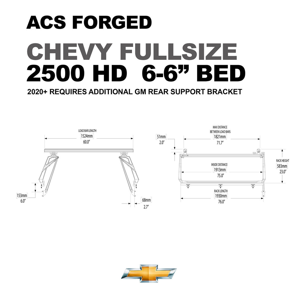Leitner Designs FORGED Active Cargo System For Chevrolet 2500 hd 6-6" bed
