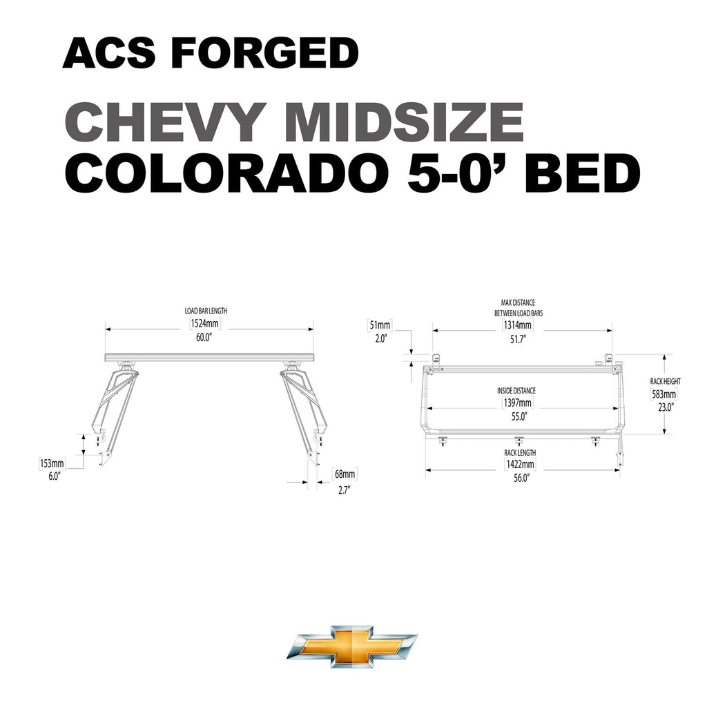 Leitner Designs FORGED Active Cargo System For Chevrolet colorado 5' bed