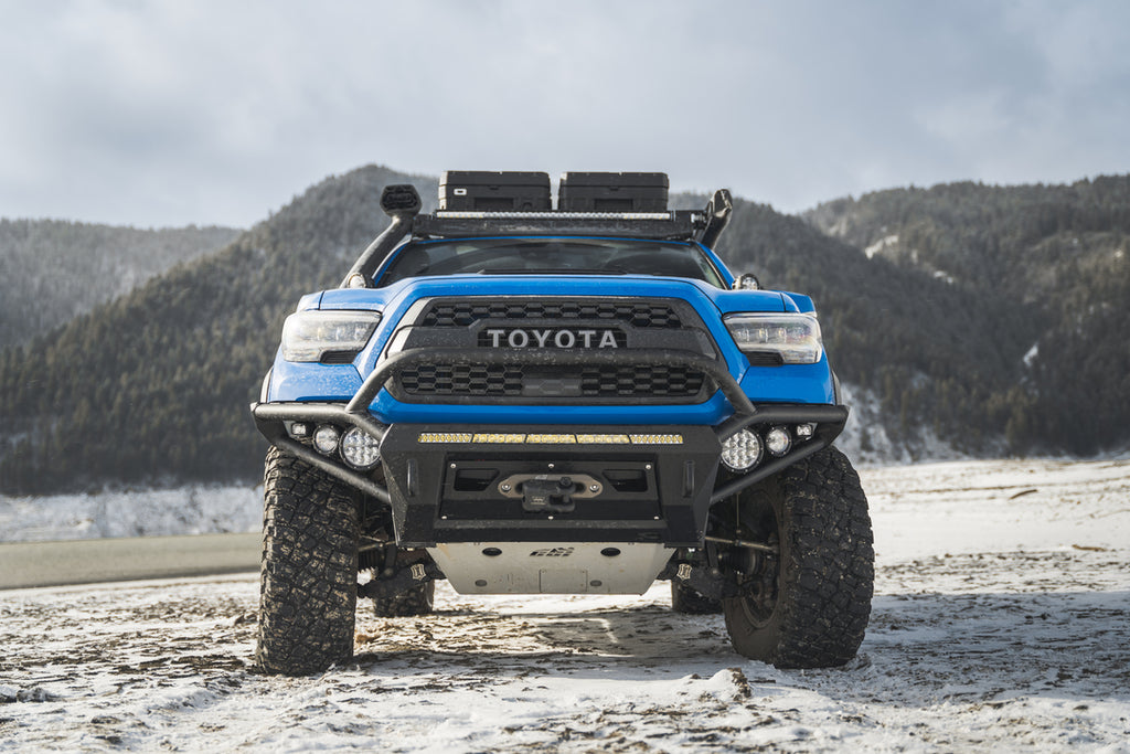 CBI Dakar Hybrid Front Bumper for Toyota Tacoma Front View Mounted