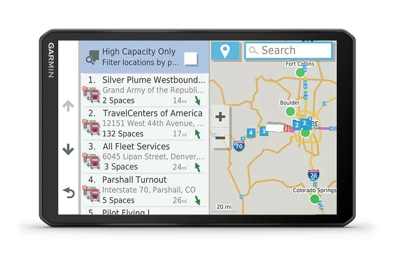Garmin 8 inch Truck GPS - Truck Parking