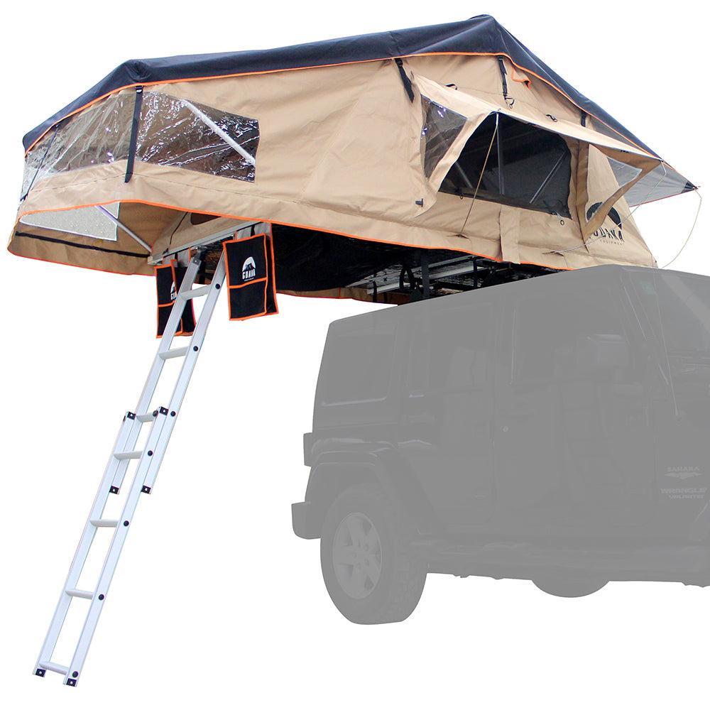 Guana Equipment Wanaka Roof Top Tent Without XL Annex Front Side View GE0001