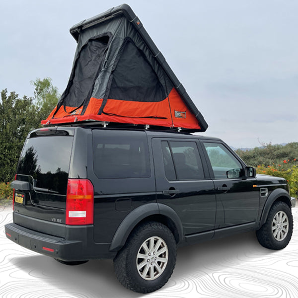 side view BadAss Rugged Rooftop Tent For Land Rover LR3/LR4 & Discovery 4