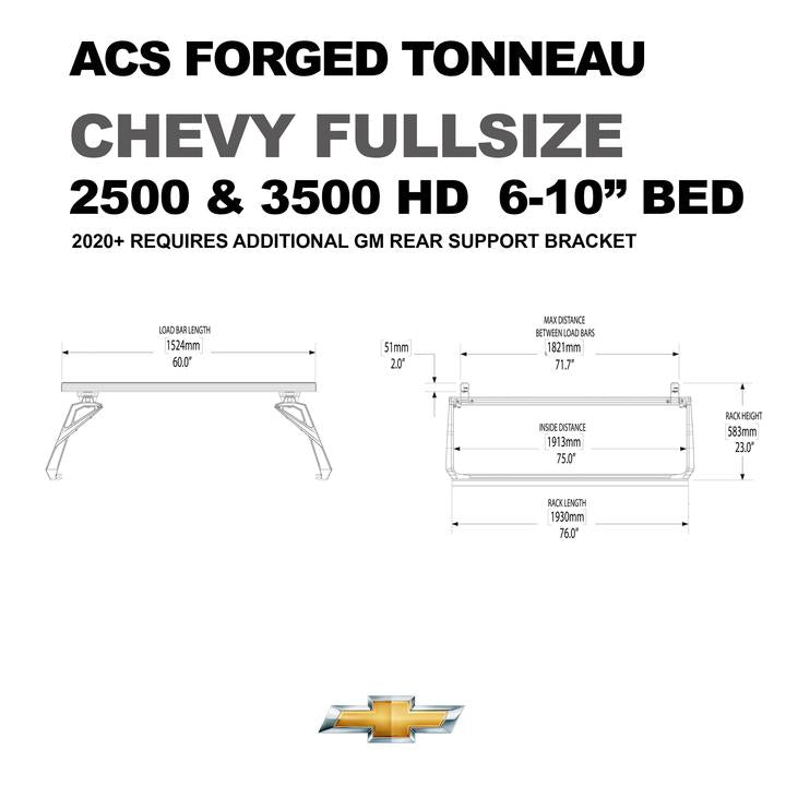 ACS Forged Tonneau Rack Only For Chevy Full Size 2500 & 3500