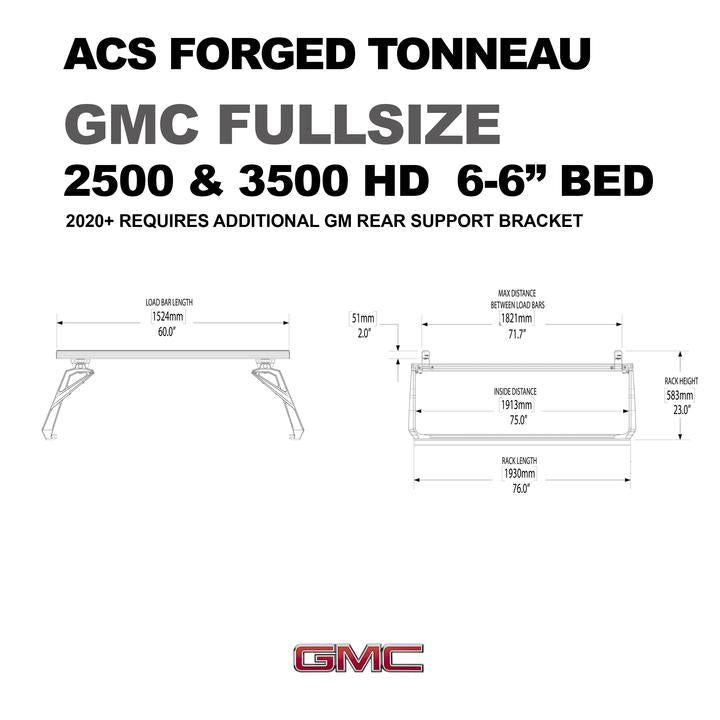 Leitner Designs ACS Forged Tonneau Rack Only For GMC 2500 & 3500