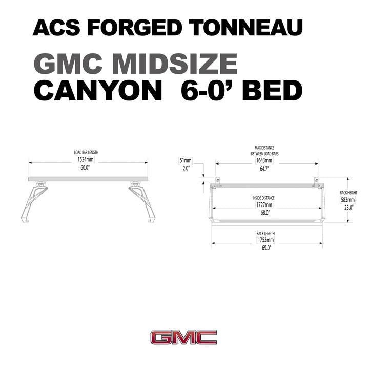 Leitner Designs ACS Forged Tonneau Rack Only For GMC Canyon