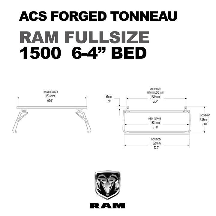 Active Cargo System Forged Tonneau Rack Only For RAM 1500