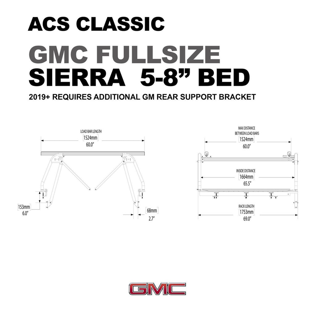 Leitner Active Cargo System ACS CLASSIC Bed Rack For GMC Pickup Trucks Sierra 5-8 Bed