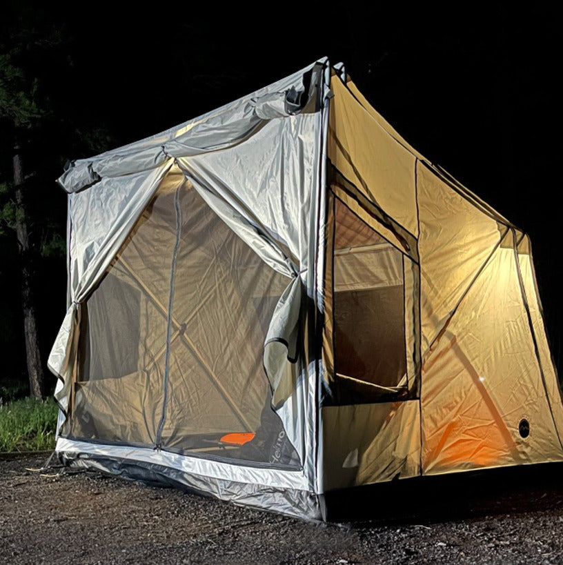 camping tent with awning Overland Vehicle Systems Portable Safari Tent