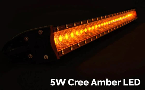 Cali Raised LED 32" Slim Single Row LED Bar (Amber Color)
