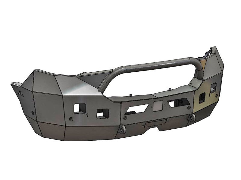 Front Bumper with Bull Bar and Square Light Cutout for Mercedes Sprinter