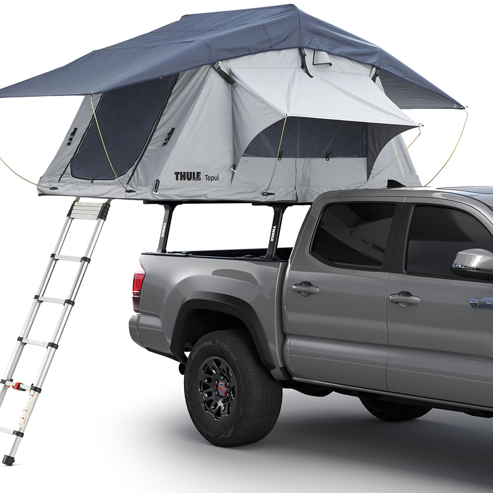 Thule Xsporter Pro Mid PickUp Truck Bed Rack With Roof Top Tent On Top