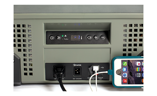 Truma Cooler C30 Single Zone Portable Fridge Freezer Interface and ports