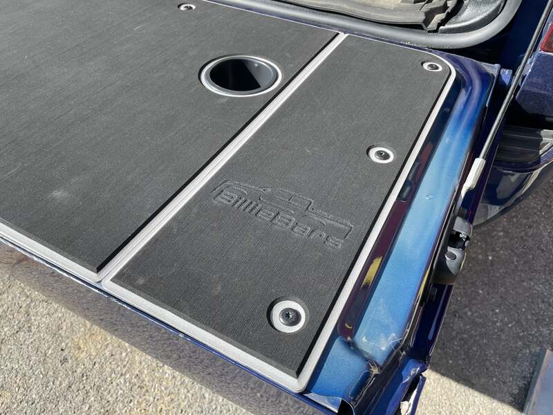 Close Up View Of The Logo On The BillieBars Avalanche Tailgate Cover