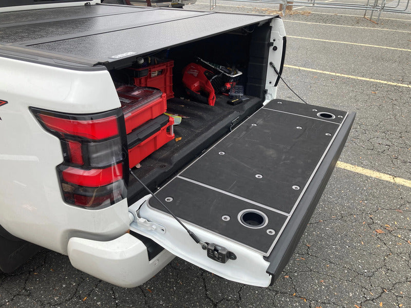 Side View Of The BillieBars Nissan Frontier Tailgate Cover