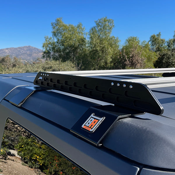 Close up view of the Badass Tents Short Roof Rack 