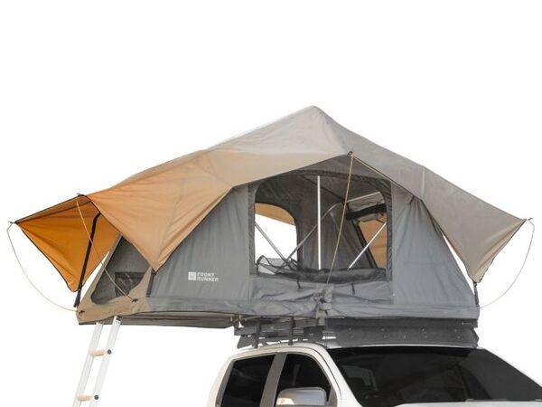Side View Of The Deployed Front Runner Roof Top Tent