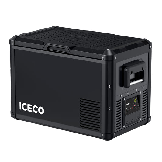 ICECO VL45ProS black single zone fridge with magnetic power bank
