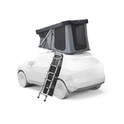 Thule Widesky hardshell rooftop tent Ashland Grey closed top view