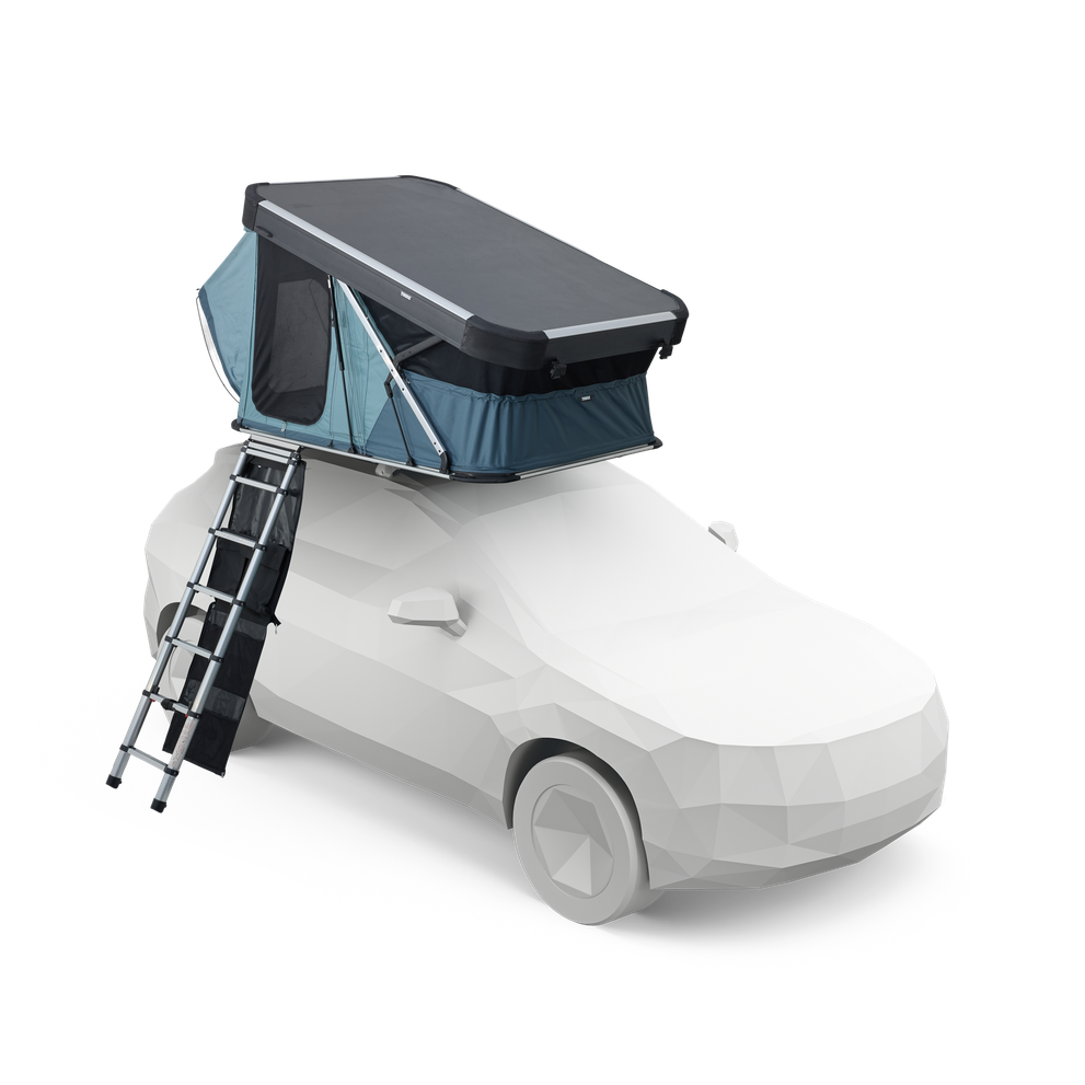 Thule Widesky 2-person tent Dark Slate open side view