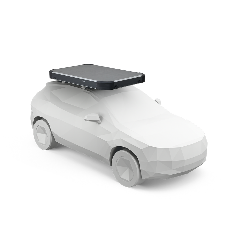 Thule Widesky RTT Dark Slate open rear angle